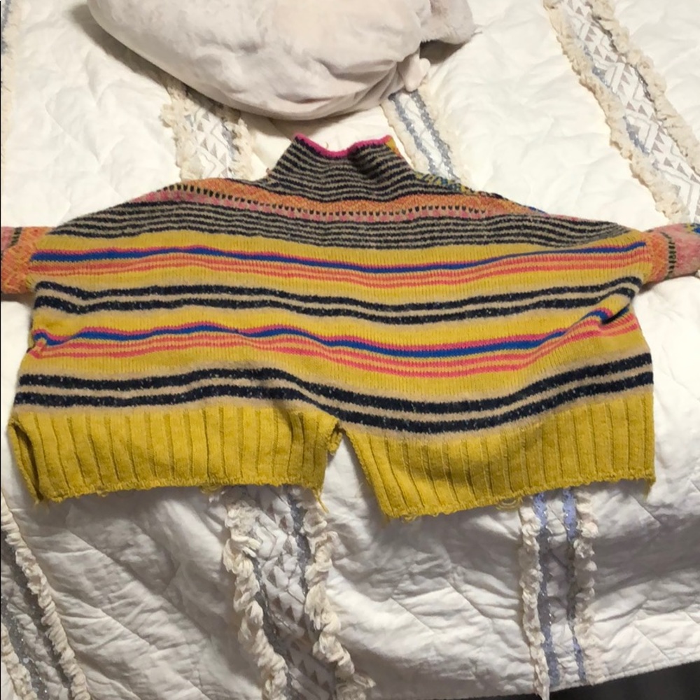 Free people all of the pattern mock neck sweater